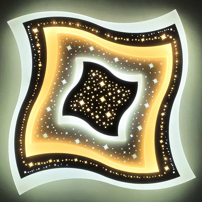 Люстра светодиодная geometry-curved-со звездами фото