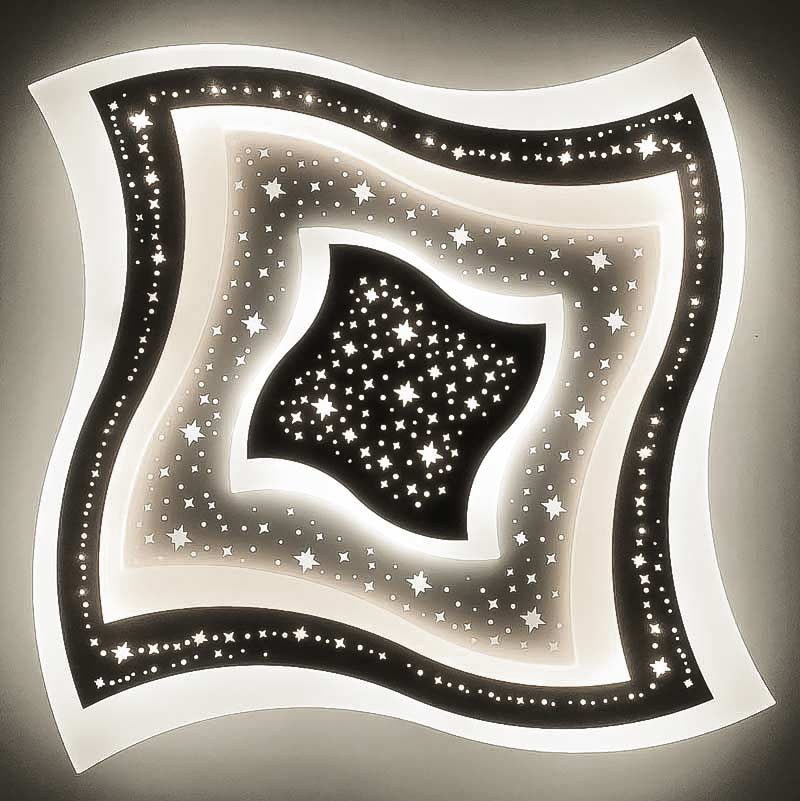 Люстра светодиодная geometry-curved-со звездами фото 3