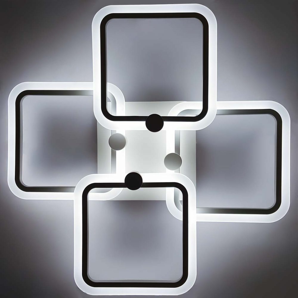диодный светильник потолочный в виде квадратов фото