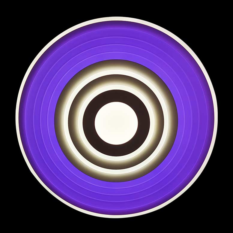 Диодная люстра круг разноцветная RGB Sphere фото
