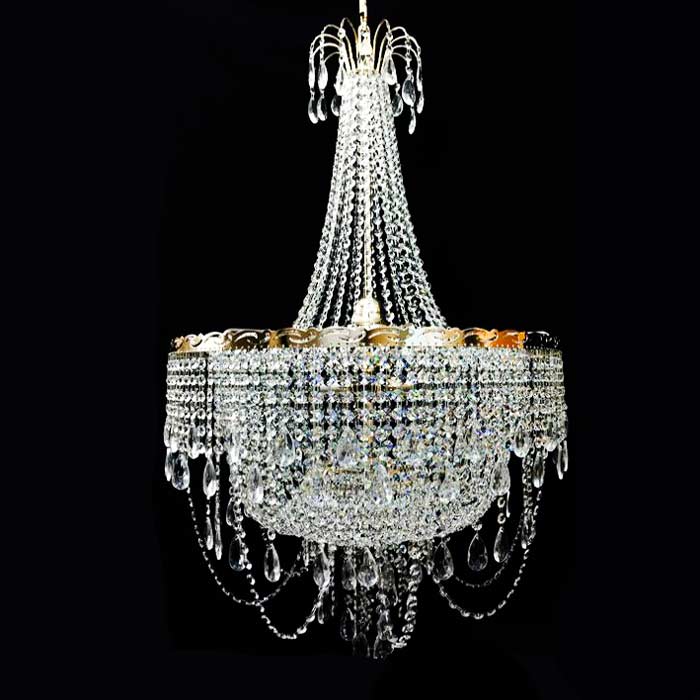 Высокая хрустальная подвесная люстра Luxuries фото