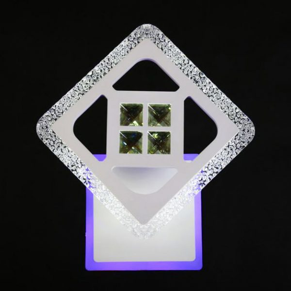 Светильник бра настенный квадрат с хрусталем фото